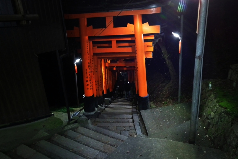 夜の伏見稲荷大社です 京都プラザホテル 本館 新館 公式 京都駅 観光 ビジネス