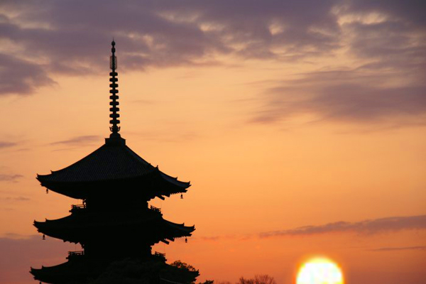 東寺　日の出